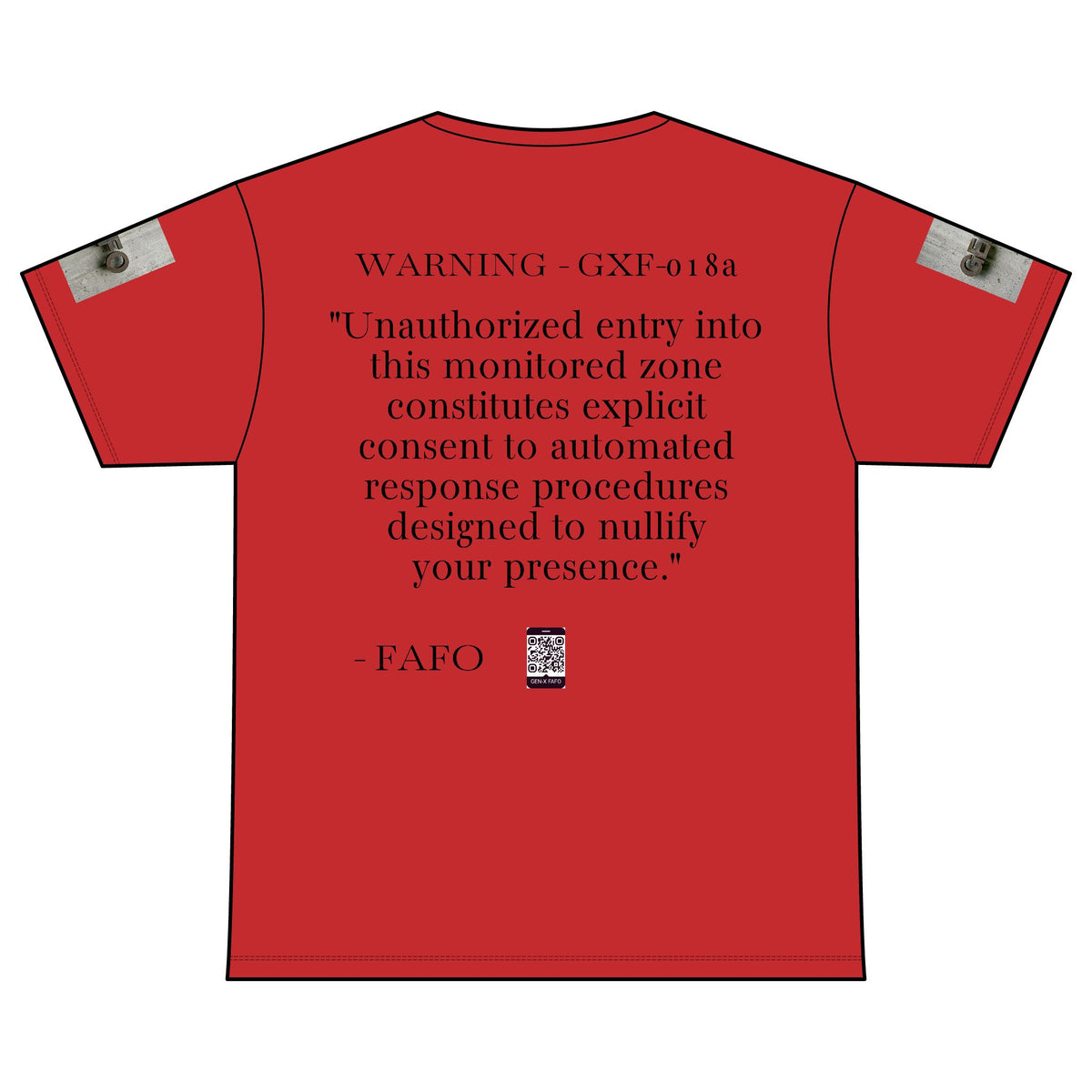 WARNING - GXF-018a