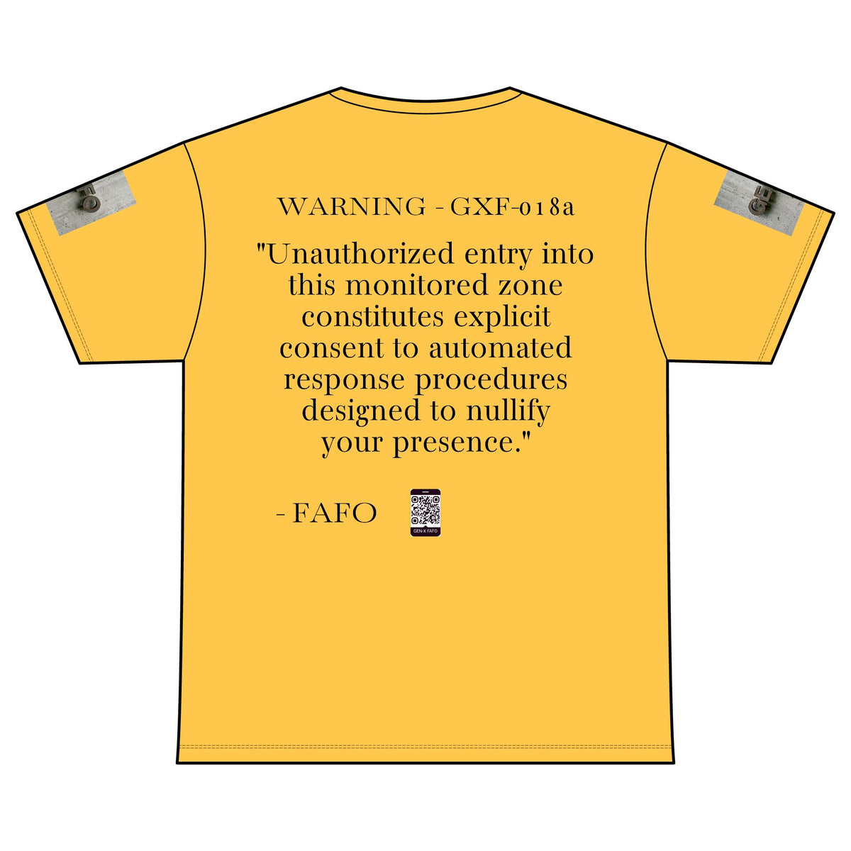 WARNING - GXF-018a